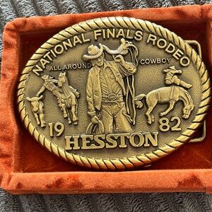 1982 National Finals Rodeo Decorative Belt Buckle